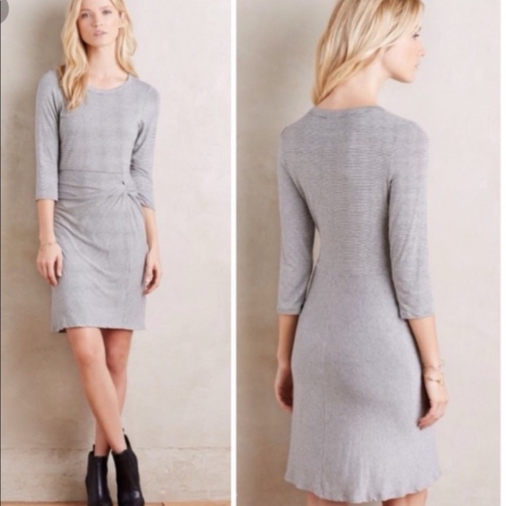 Anthropologie Amadi Knotted Striped Dress XSP